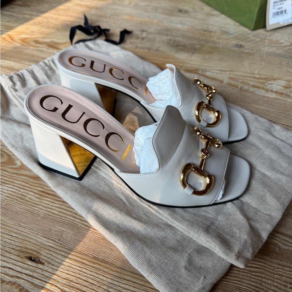 Gucci Horsebit Slide Sandals size 37.5 (7.5 US) EUC